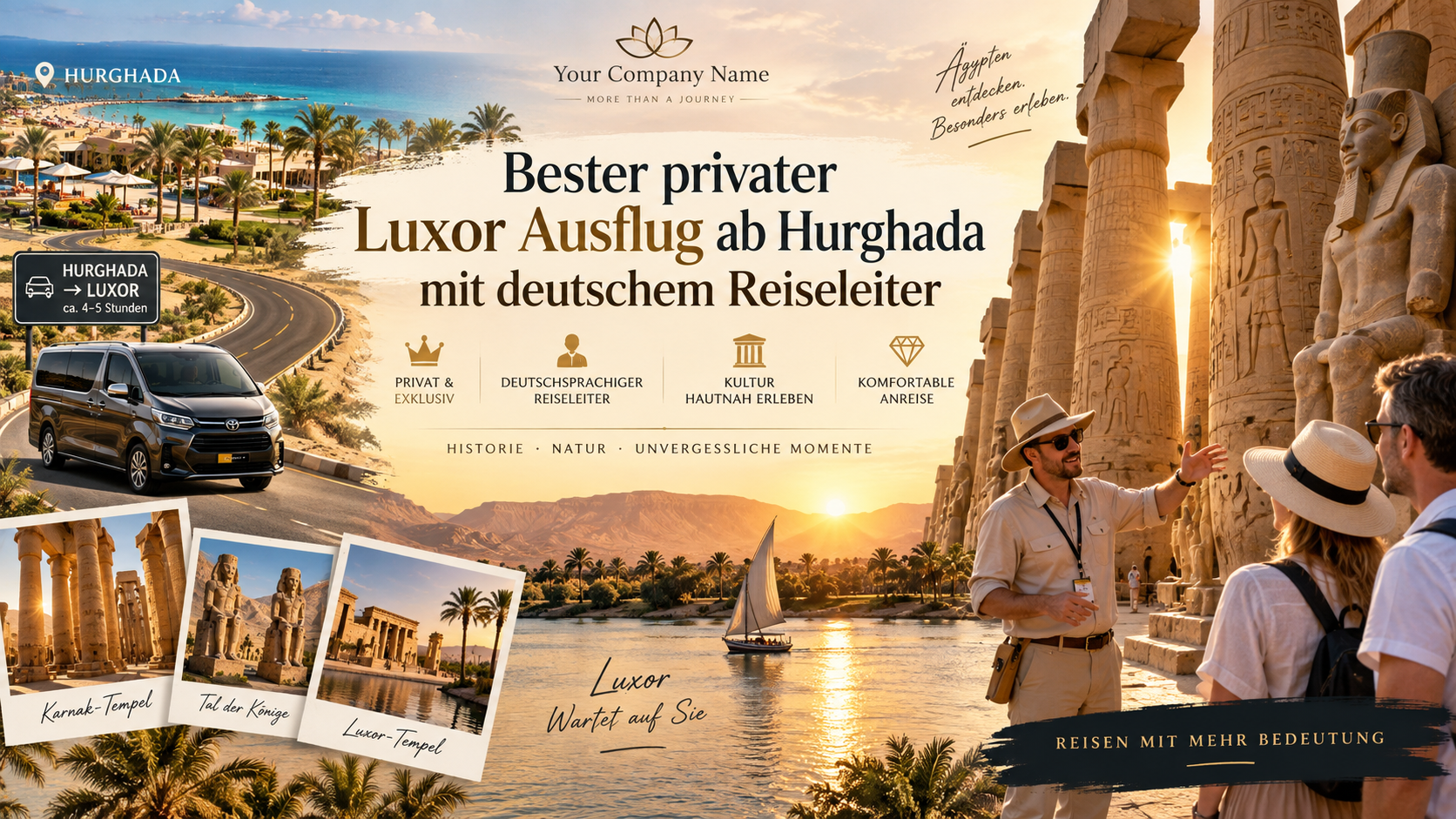 Bester privater Luxor Ausflug ab Hurghada mit deutschem Reiseleiter
