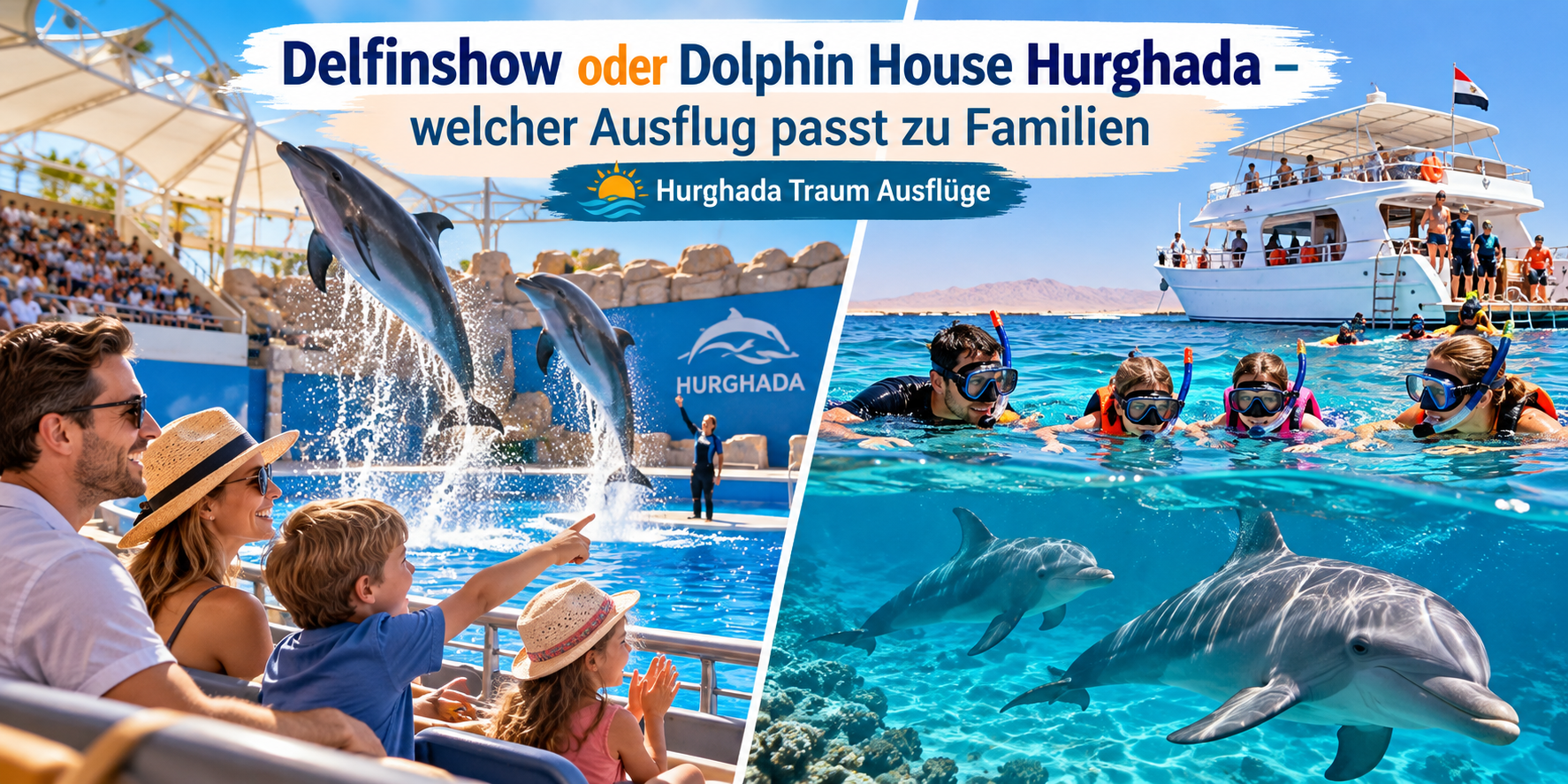 Delfinshow oder Dolphin House Hurghada &ndash; welcher Ausflug passt zu Familien