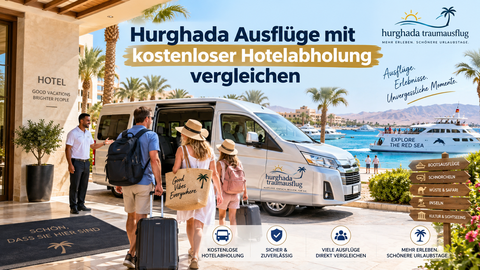 Hurghada Ausflüge mit kostenloser Hotelabholung vergleichen