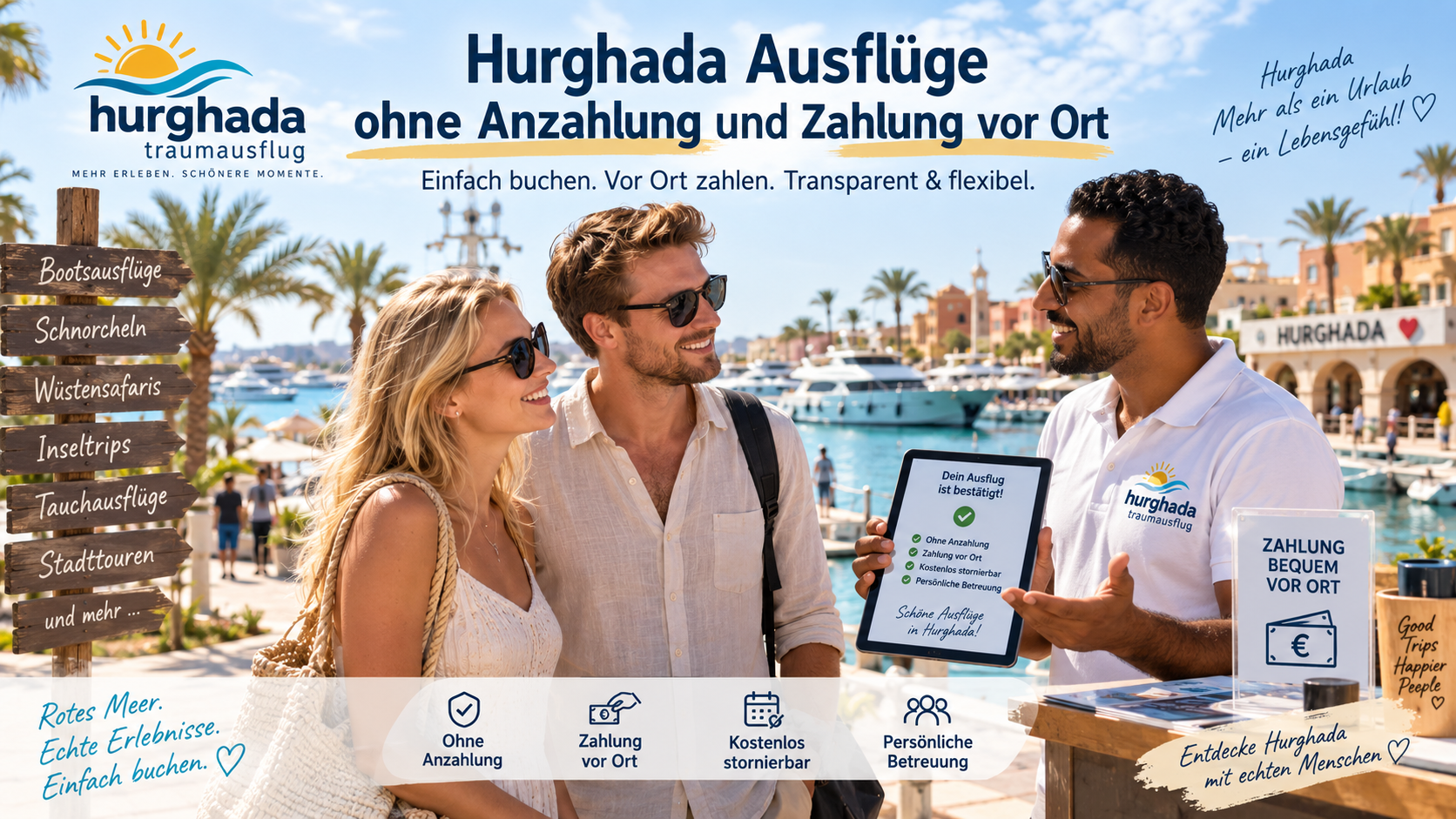 Hurghada Ausflüge ohne Anzahlung und Zahlung vor Ort