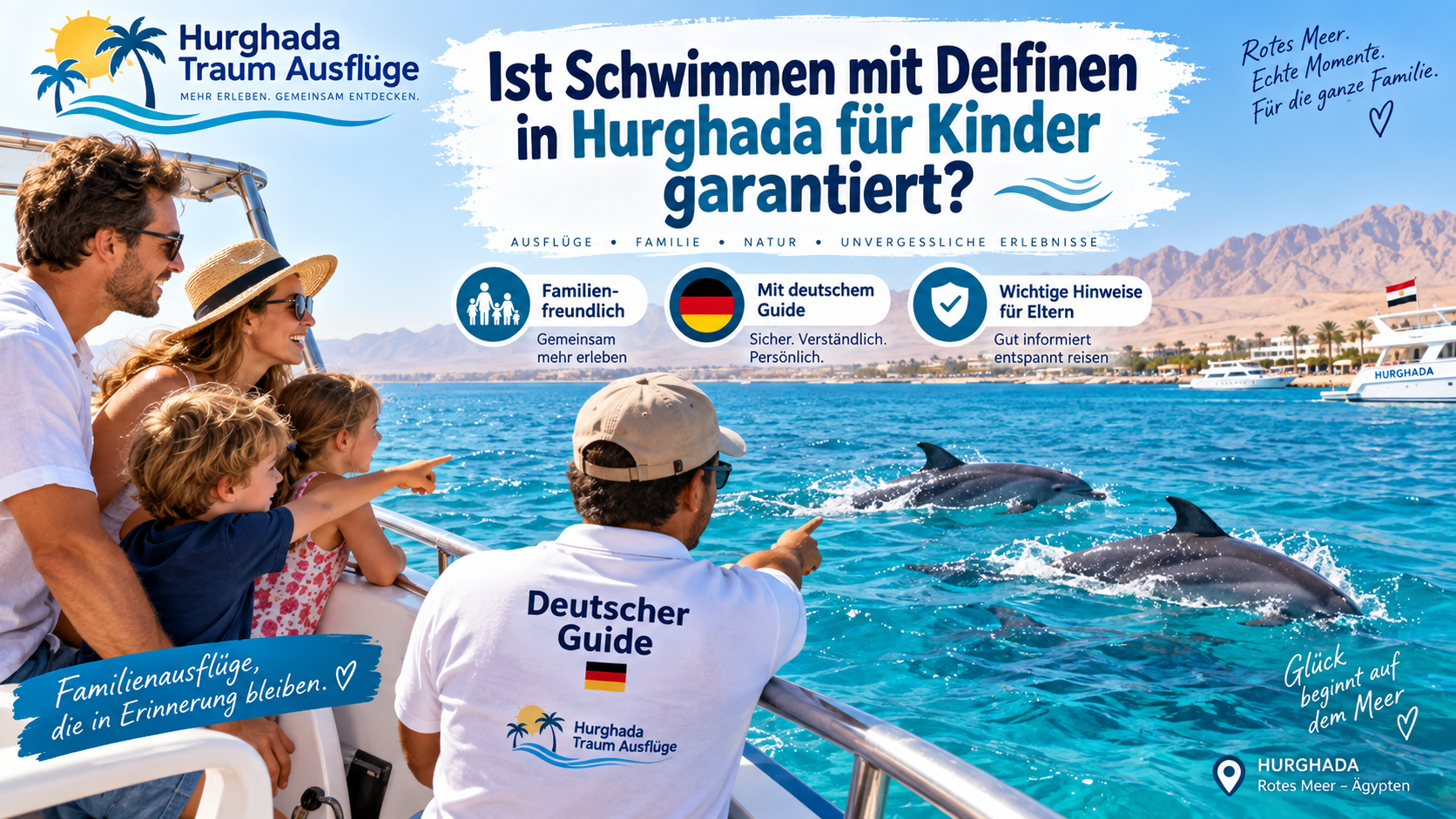 Ist Schwimmen mit Delfinen in Hurghada für Kinder garantiert