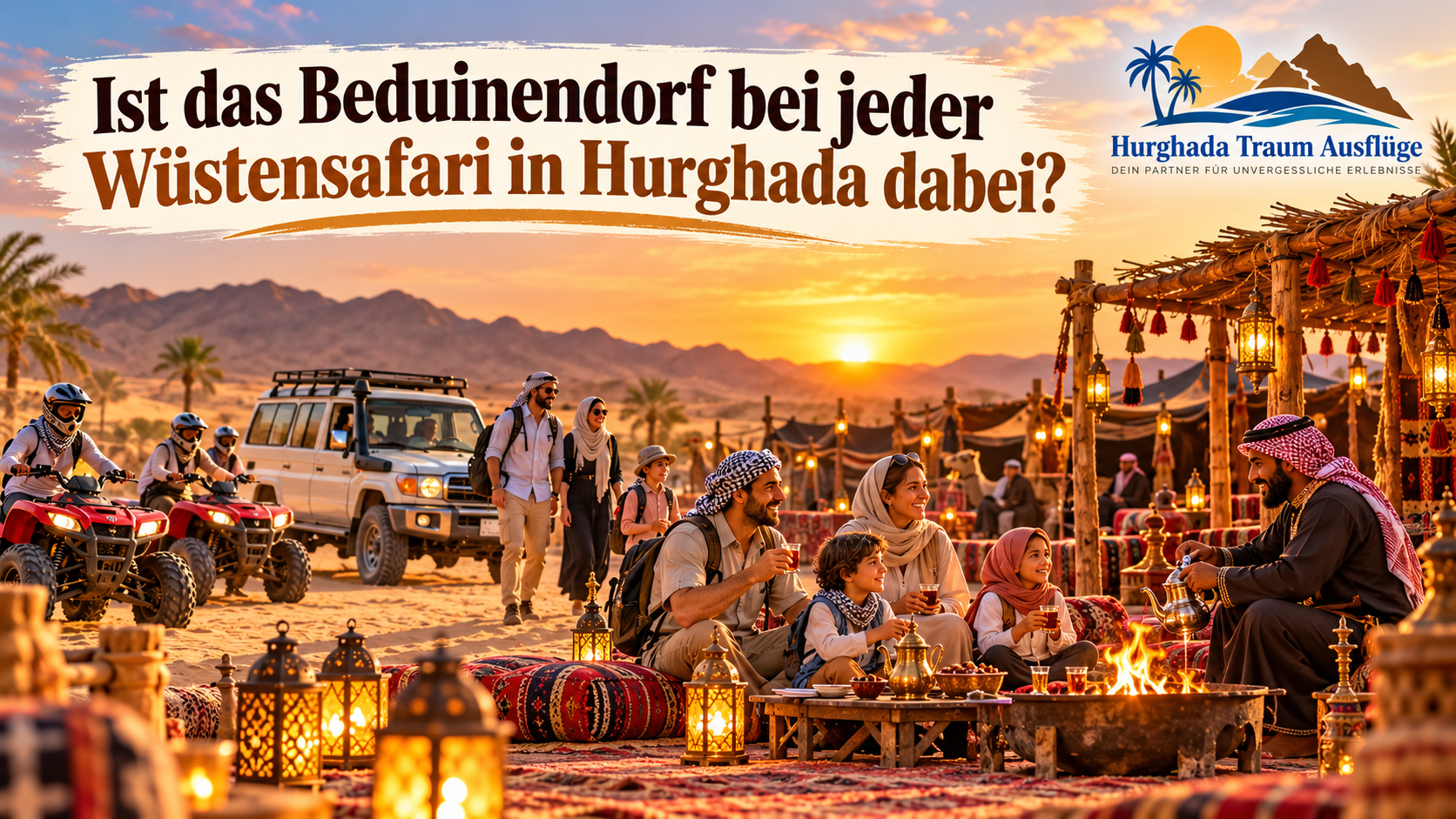 Ist das Beduinendorf bei jeder Wüstensafari in Hurghada dabei
