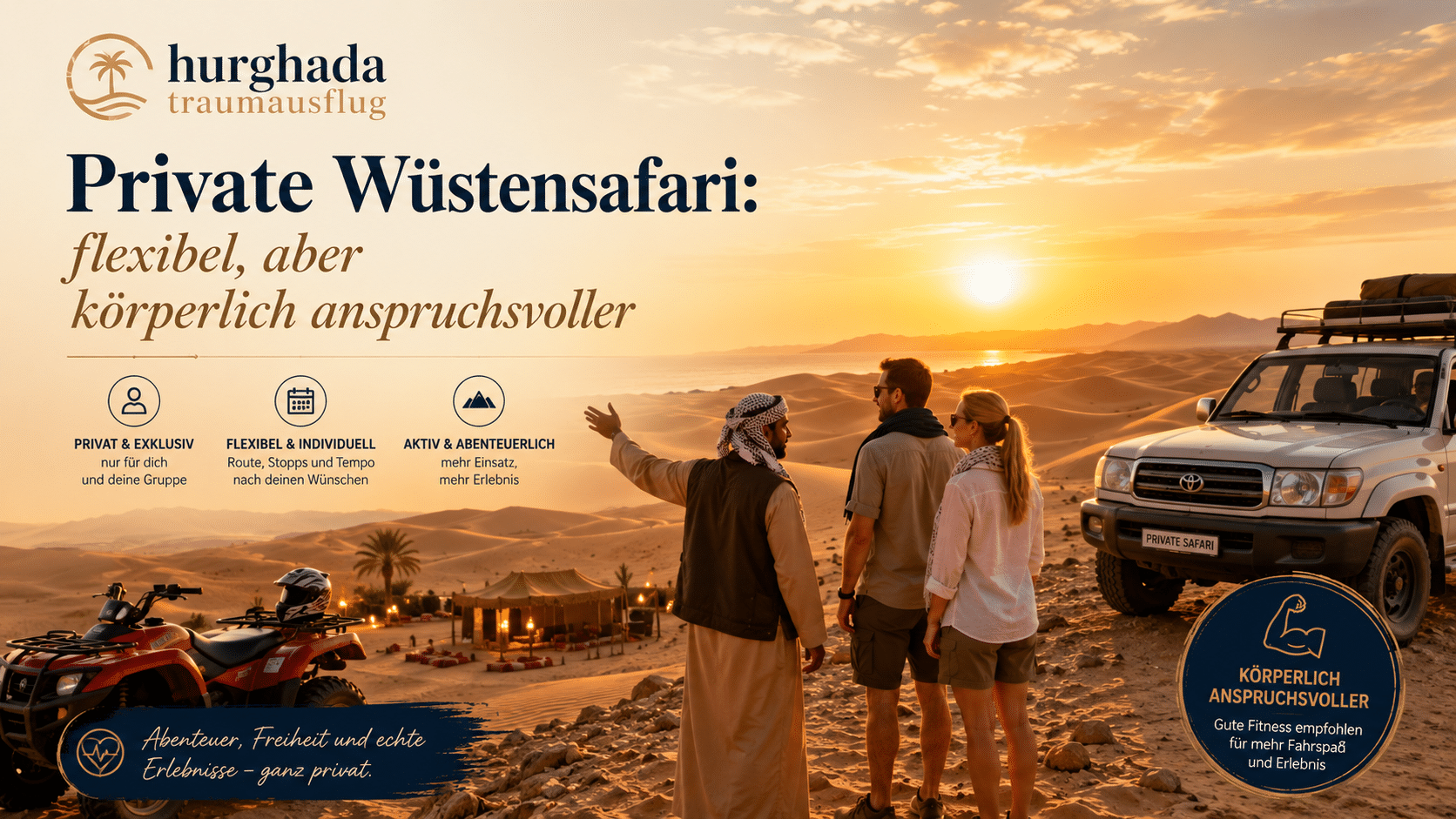 Private Wüstensafari flexibel, aber körperlich anspruchsvoller