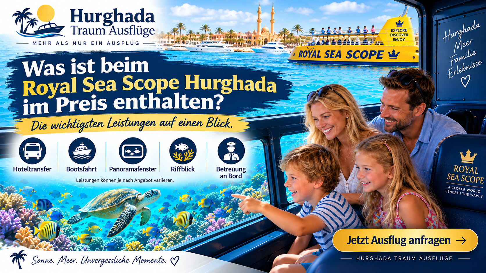 Was ist beim Royal Sea Scope Hurghada im Preis enthalten