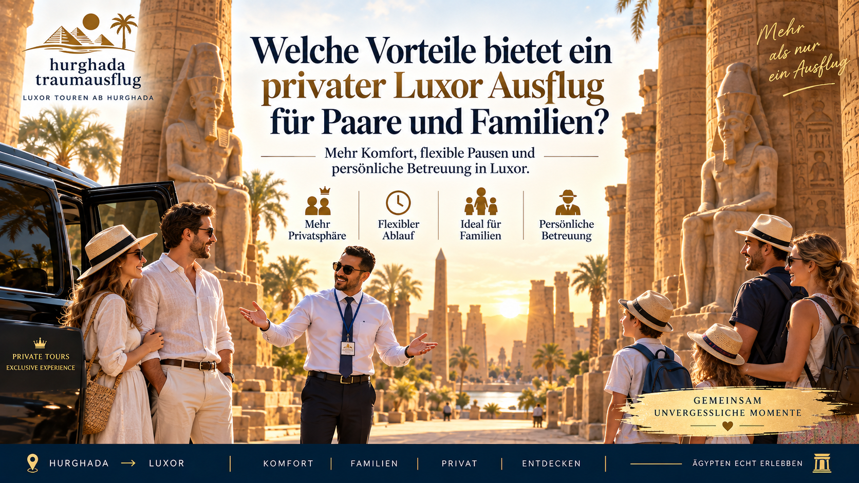 Welche Vorteile bietet ein privater Luxor Ausflug f&uuml;r Paare und Familien