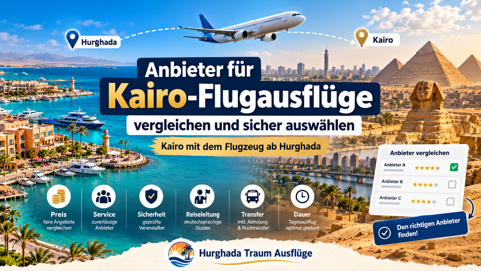 Anbieter für Kairo-Flugausflüge vergleichen und sicher auswählen