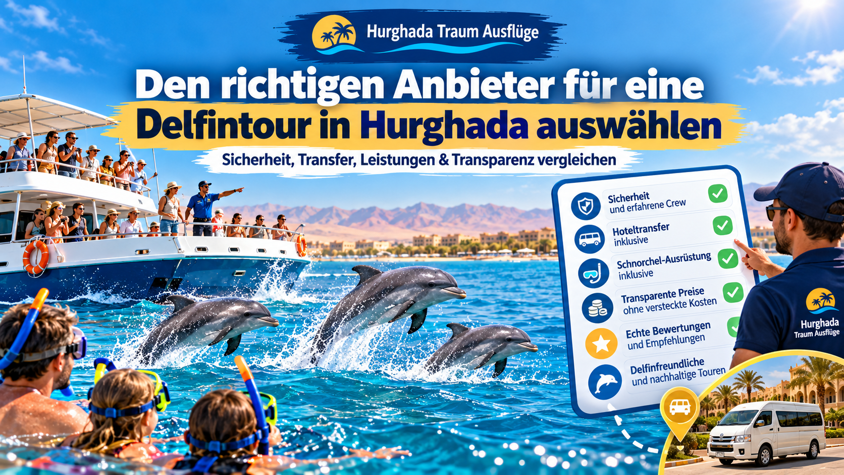 Den richtigen Anbieter f&uuml;r eine Delfintour in Hurghada ausw&auml;hlen