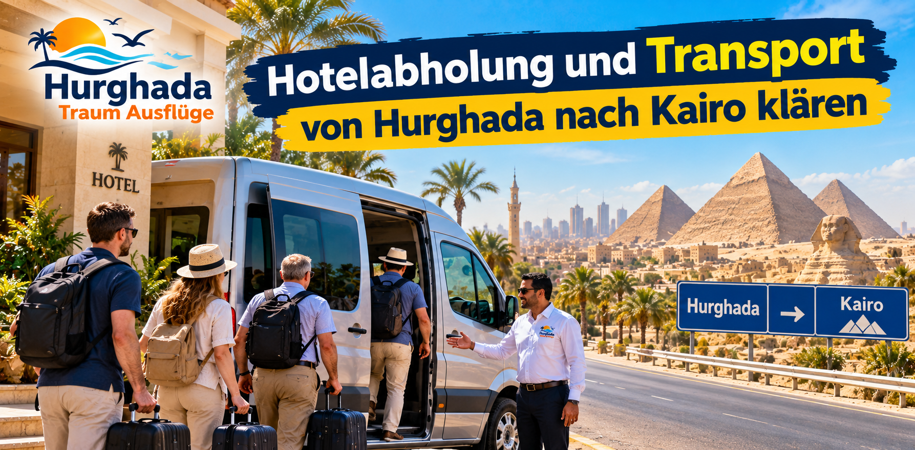 Hotelabholung und Transport von Hurghada nach Kairo klären