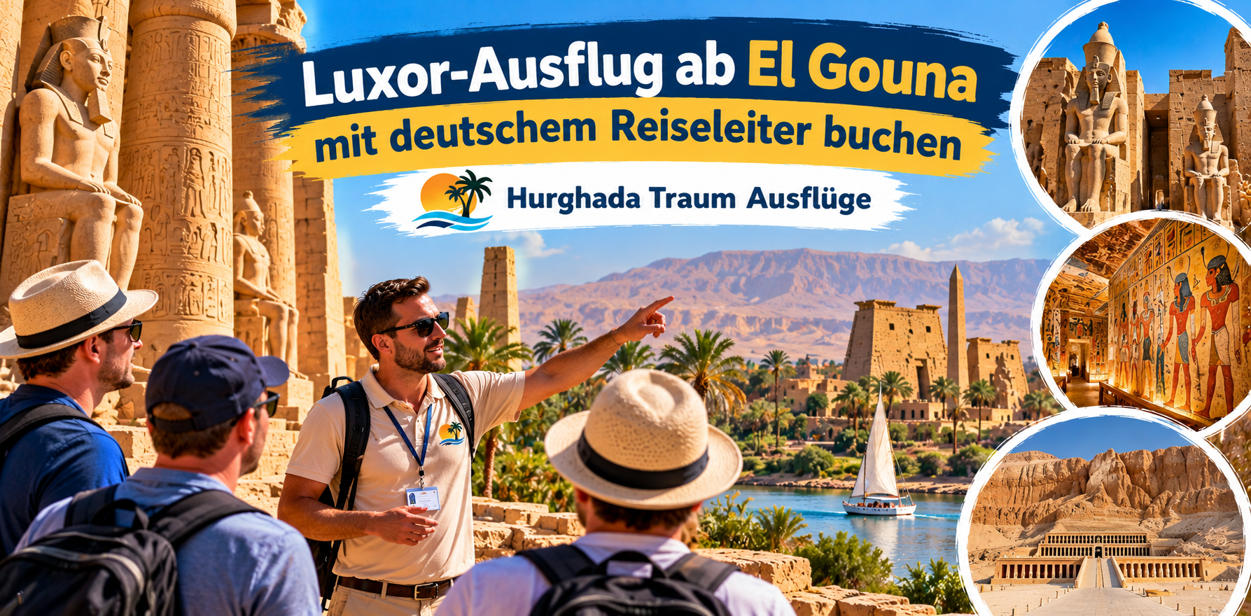 Luxor-Ausflug ab El Gouna mit deutschem Reiseleiter buchen