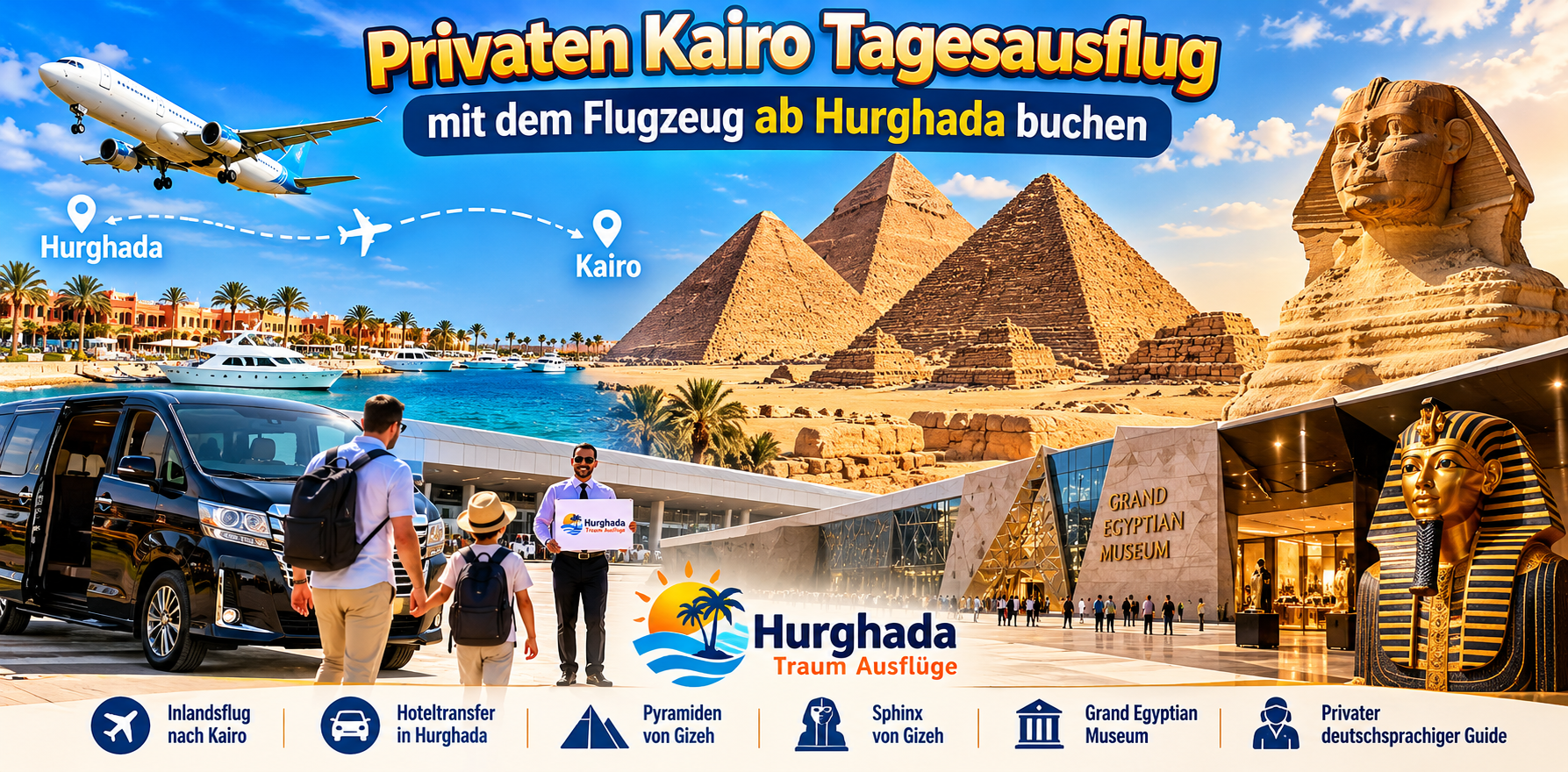 Private Kairo Flugreise mit transparenten Leistungen ausw&auml;hlen